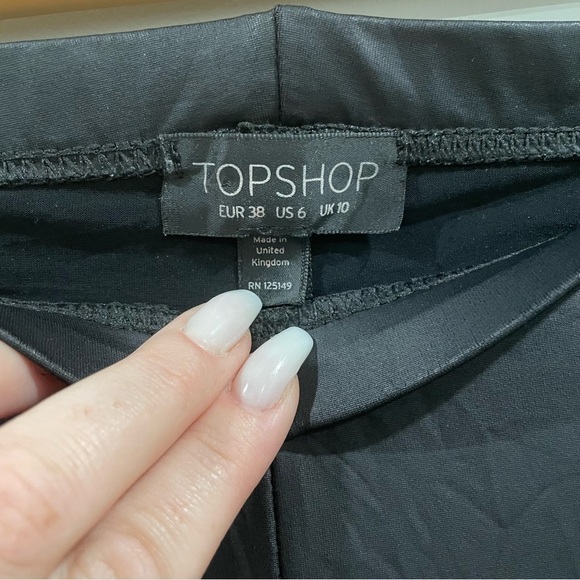 TOPSHOP leather like leggings size 6 - Picture 4 of 8